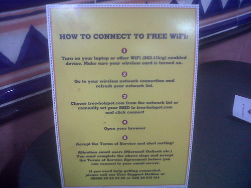 Connection au Wifi Burger King