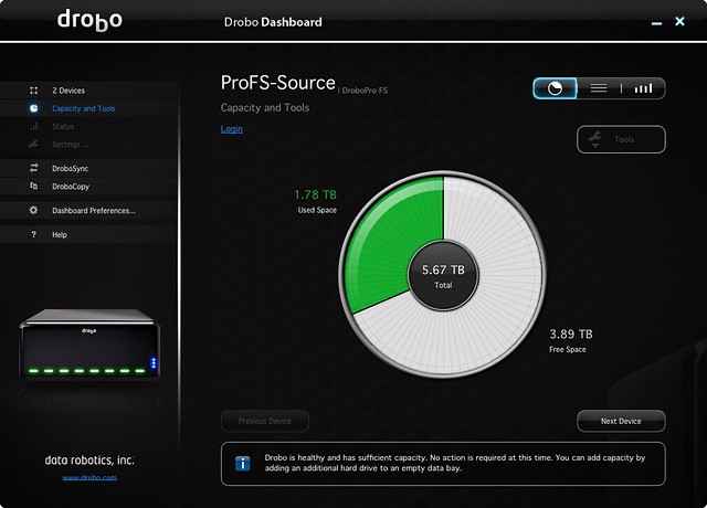 Screenshot Drobo 2
